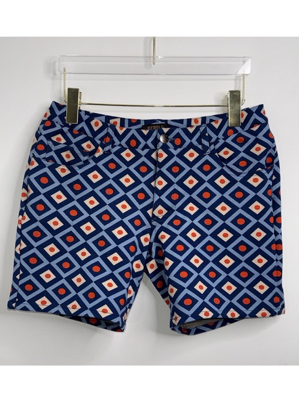 St33le Men’s Bold Graphic Print Zip Front Pockets Shorts Limited Edition Sz 30